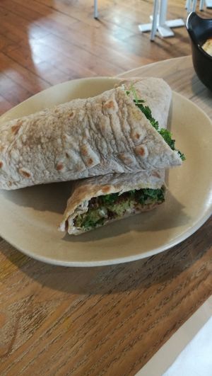 Falafel wrap at Aleph Middle Eastern Eatery in Vancouver