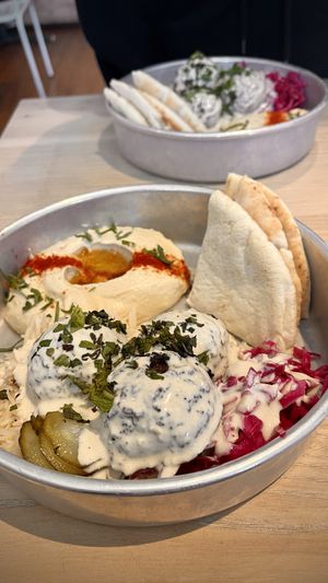 Falafel bowl  at Aleph Middle Eastern Eatery in Vancouver