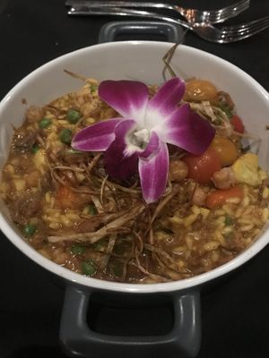 Roasted seasonal vegetable paella. #Veganuary at Wildest Restaurant & Bar in Palm Desert