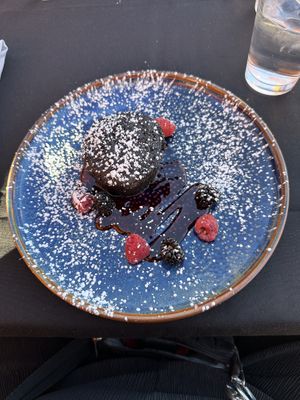 Vegan chocolate cake   at Wildest Restaurant & Bar in Palm Desert