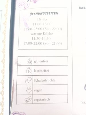 Menu 2023 at Indiya in Wels