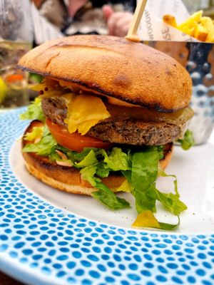 Plant Based Burgers at The Lighter Inn in Topsham