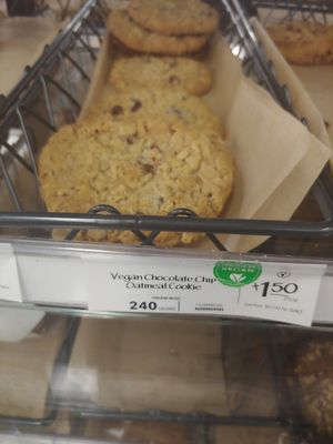 Vegan chocolate chip oatmeal cookie at Whole Foods Market in Riverdale Park