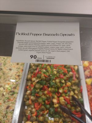 Pickled pepper brussel srpouts at Whole Foods Market in Riverdale Park