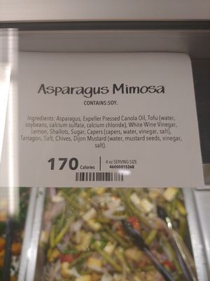 Asparagus mimosa at Whole Foods Market in Riverdale Park