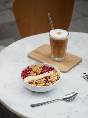 Nice seating outside  at My Goodness in Berlin