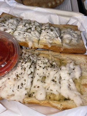 Garlic bread. Wish the cheese melted better  at Bizza in San Francisco
