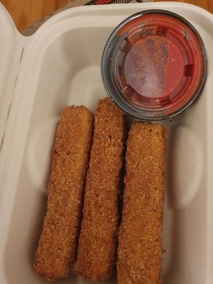 Vegan Mozzarella Sticks at Bizza in San Francisco