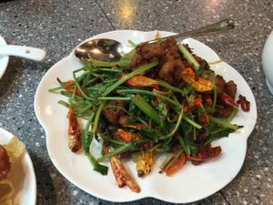 1534 spicy Sichuan veggie chicken  at Harmony Village Vegetarian in Hong Kong Island