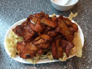 2516 bbq veggie pork in honey at Harmony Village Vegetarian in Hong Kong Island