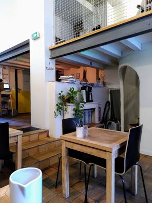 Interior at Cafe Folk in Le Mans