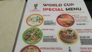 Special menu at La Silapa in Luang Prabang