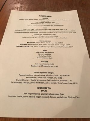New Vegan Menu  at Acanteen in Chelmsford