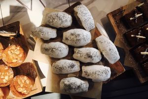 Vegan lemon & poppy seed cake at Acanteen in Chelmsford