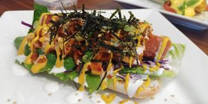 Kimchi Hotdog at SaVeg Cafe in Calgary