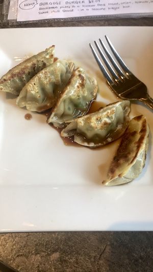 Veg dumplings 🥟  at SaVeg Cafe in Calgary