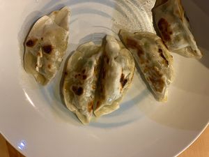 Dumplings at SaVeg Cafe in Calgary