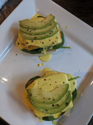 vegan bennies at SaVeg Cafe in Calgary
