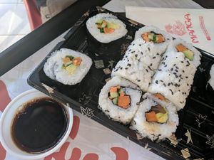 Sushi was pretty good at Manga Noodles in Eilat