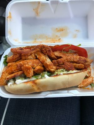 Buffalo chicken sandwich  at Shake 'N Buns in Bakersfield