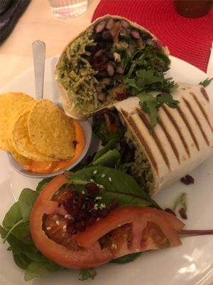 Burrito at Truefood Cafe in Lund