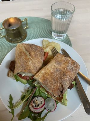 The Vegan BLT Sandwich at Truefood Cafe in Lund