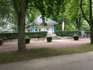 Nicely situated in a park with big playground. at Truefood Cafe in Lund