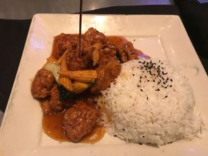 Orange Chicken (vegan) at Yard House in Dedham