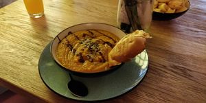 Pumpkin soup at Froindlichst - Daimlerstr in Hamburg