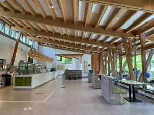 Cafe area at Trebah Garden in Falmouth