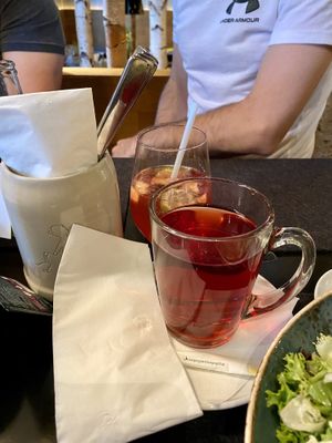 Tea in tea bags   at Hans im Glück  in Karlsruhe