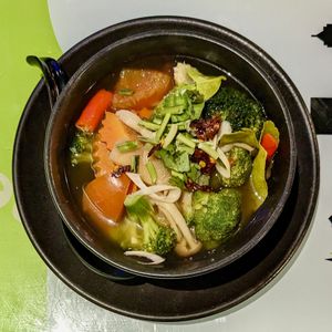 Vegan Clear Tom Yum Soup at Bangkok Jam - Marina Square in Central Singapore