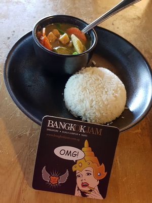 Vegetables in green curry at Bangkok Jam - Marina Square in Central Singapore