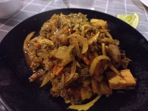 Tofu stir fry at The Swan Burmese Cuisine in Chiang Mai