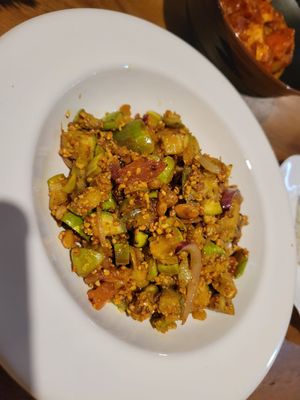 Aubergine salad at The Swan Burmese Cuisine in Chiang Mai