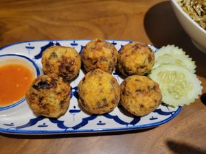 Potato balls. at The Swan Burmese Cuisine in Chiang Mai