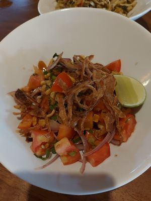 Tomato salad at The Swan Burmese Cuisine in Chiang Mai