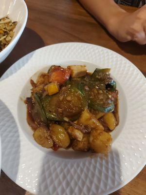 Stir-fried eggplant at The Swan Burmese Cuisine in Chiang Mai