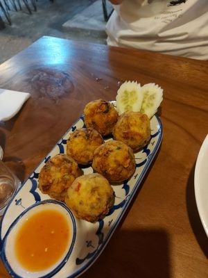 Nerlung tofu balls at The Swan Burmese Cuisine in Chiang Mai