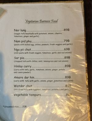 Burmese vego 2 at The Swan Burmese Cuisine in Chiang Mai