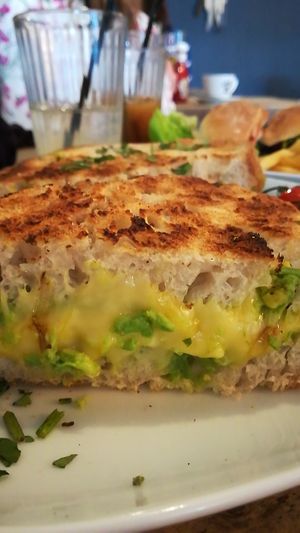 This place has got to be one of most accommodating places to eat for vegans and veggies whilst still providing meat options.  

Huge menu. Creative specials. Everything is on point from decor to relaxed vibe.  Staff are all friendly and attentive. And they all look happy to be there. 

The vegan avocado grilled cheese is the best thing I have ever eaten. Seriously incredible. No words or photo can do it justice.

No complaints at all. Occasionally a wait for a table, but this has never been long that 15/20 mins due to fast turn over. I'd happily wait longer due to the quality of service and food. Its totally worth the wait. 

Go check out this little gem hidden in lovely Slaithwaite/Slawit :)  at Om Is Where The Heart Is in Slaithwaite