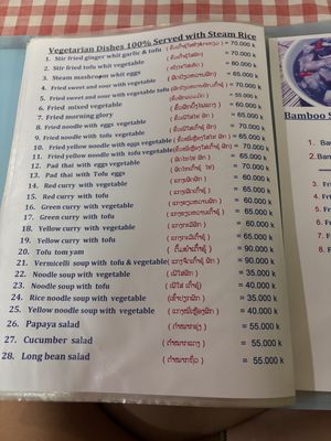   at LaungXaiKham Restaurant in Vang Vieng