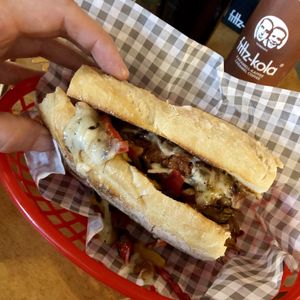 Vegan philly cheese steak. Delicious and filling!!  at Foodbar Rauw in Enschede