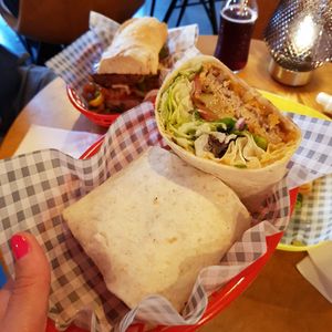 No chicken wrap and Philly cheese steak at Foodbar Rauw in Enschede