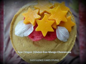 Vegan | WFPB | Raw | Gluten free | Sugar less Mango Cheesecake at Succulence at Succulence in Navi Mumbai