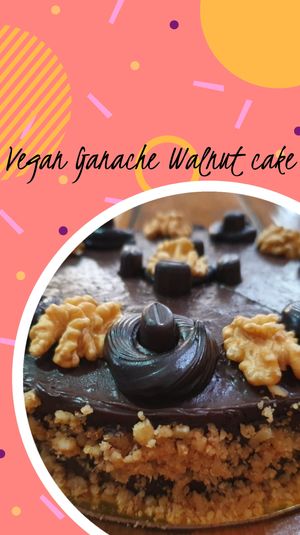 Vegan Dark Ganache Walnut Cake #SucculenceCakes at Succulence in Navi Mumbai