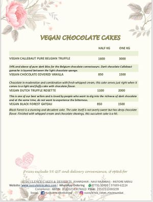 Menu at Succulence in Navi Mumbai