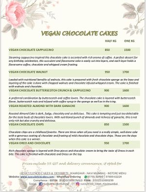 Menu at Succulence in Navi Mumbai