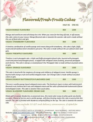 Menu at Succulence in Navi Mumbai