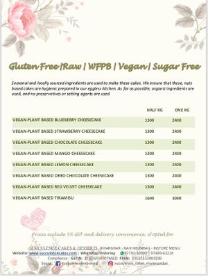 Menu at Succulence in Navi Mumbai